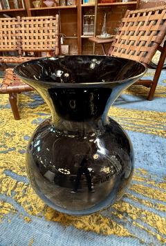 Large Italian Black Murano Glass Vase - 4303482