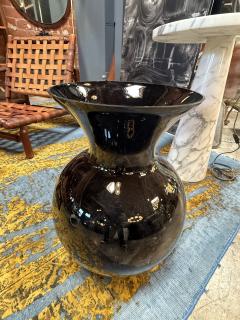 Large Italian Black Murano Glass Vase - 4303484