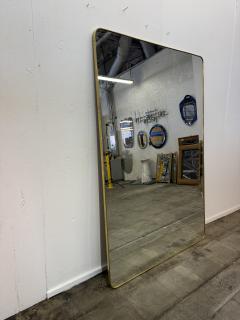 Large Italian Brass Framed Mirror 1970s - 4497896