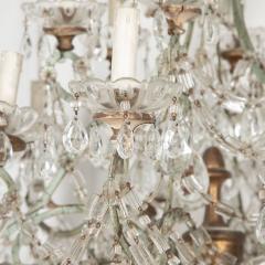 Large Italian Cut Glass Eighteen Light Chandelier - 3640422