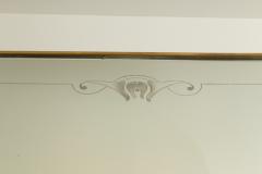 Large Italian Design Brass Etched Mirror Gio Ponti Style 1940 s - 3039912