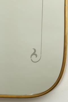 Large Italian Design Brass Etched Mirror Gio Ponti Style 1940 s - 3039939