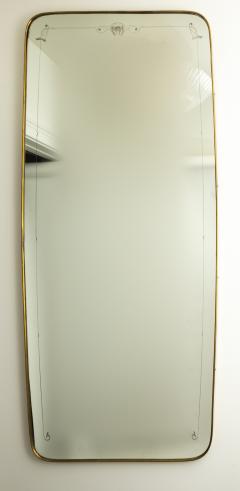 Large Italian Design Brass Etched Mirror Gio Ponti Style 1940 s - 3039954
