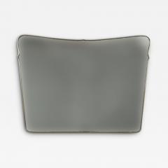 Large Italian Design Brass Horizontal Shield Shaped Mirror - 2673393