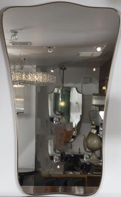 Large Italian Design Brass Shield Shape Mirror - 2383528