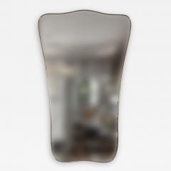 Large Italian Design Brass Shield Shape Mirror - 2384756