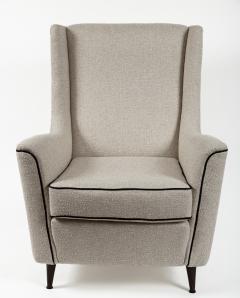 Large Italian Mid Century Upholstered Lounge Chair - 4334113