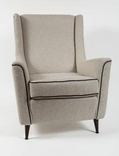 Large Italian Mid Century Upholstered Lounge Chair - 4334122