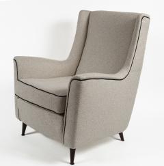 Large Italian Mid Century Upholstered Lounge Chair - 4334778