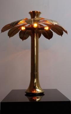 Large Italian Modernist Ippocastano Brass Table Lamp Designed by Carlo Giorgi - 4021452