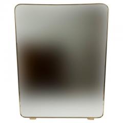 Large Italian Modernist Tapered Brass Mirror 1950ca - 3196526