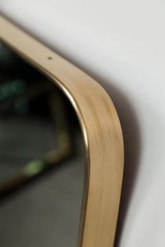 Large Italian Modernist Tapered Brass Mirror 1950ca - 3196528