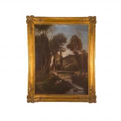 Large Italian Neoclassical Landscape in Antique Frame 19th century or earlier - 4132422