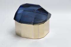 Large Italian Polished Diamond Faceted Box contemporary - 1184413