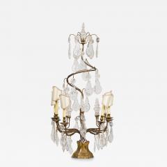 Large Italian Rococo Gilt Metal and Crystal Candelabra - 4660010