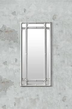 Large Ivory Lacquered Bamboo Mirror Molto Editions - 4126156