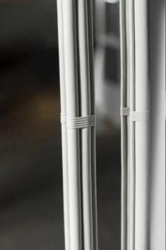 Large Ivory Lacquered Bamboo Mirror Molto Editions - 4126157