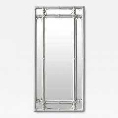 Large Ivory Lacquered Bamboo Mirror Molto Editions - 4230735