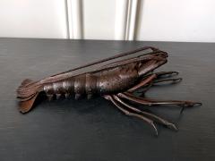 Large Japanese Articulate Iron Lobster Jizai Okimono Signed - 2837661