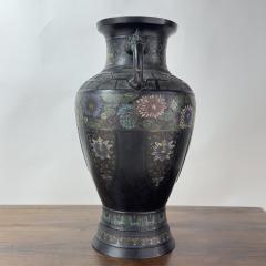 Large Japanese Bronze Cloisonn Vase - 4551183
