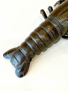 Large Japanese Cast Bronze Lobster Okimono Meiji Period - 4534251