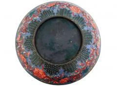 Large Japanese Dragon Design Cloisonne Enamel Plate - 4123770