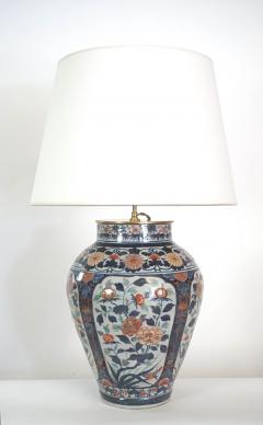 Large Japanese Late Edo Period Imari Vase Table Lamp - 3301286