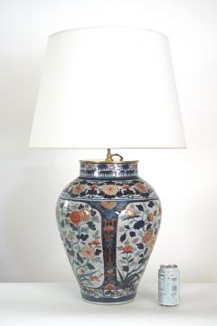 Large Japanese Late Edo Period Imari Vase Table Lamp - 3301287