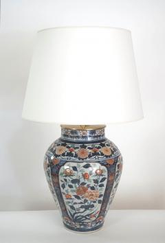Large Japanese Late Edo Period Imari Vase Table Lamp - 3301295