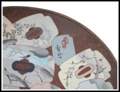 Large Japanese Meiji Era Cloisonne Enamel Charger - 3902940