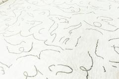 Large Jean Cocteau Design Wool Silk Rug - 3587196