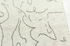 Large Jean Cocteau Design Wool Silk Rug - 3587198