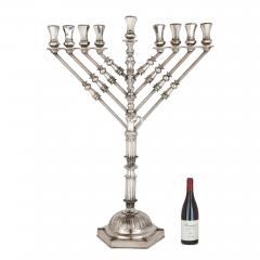 Large Judaica Hanukkah Menorah in sterling silver - 3732210