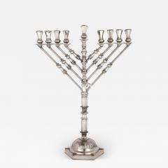 Large Judaica Hanukkah Menorah in sterling silver - 3733686