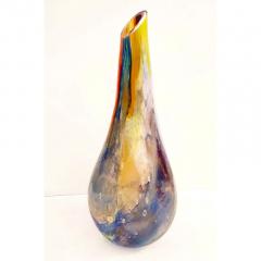 Large Late 20th Century Italian Murano Overlaid Crystal Glass Decorative Vase - 4552967