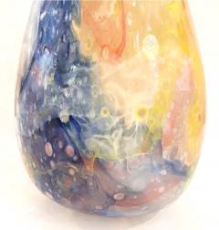 Large Late 20th Century Italian Murano Overlaid Crystal Glass Decorative Vase - 4552969