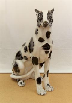 Large Lifesized Mid Century Italian Porcelain Dog - 336298