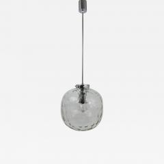 Large Limburg Bubble Glass Chrome Globe Pendant Lamp Germany 1970s - 4061023