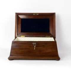 Large Mahogany Box With Moulded Top Canted Side English Circa 1880  - 2911226