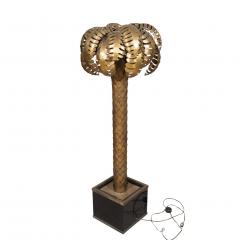 Large Maison Jansen Brass Palm Tree Lamp - 3739127