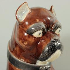 Large Majolica Pug Figure - 2062993