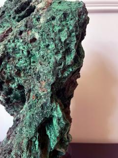 Large Malachite Scholar Stone on Display Stand - 2779198