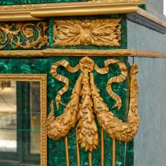 Large Malachite and Gilt Bronze Neoclassical Display Cabinet - 4740748