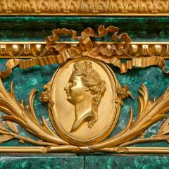 Large Malachite and Gilt Bronze Neoclassical Display Cabinet - 4740749