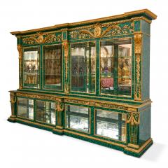 Large Malachite and Gilt Bronze Neoclassical Display Cabinet - 4740871