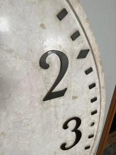 Large Marble Clock Face with Bronze Numbers - 2808476