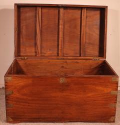 Large Marine Chest Campaign Chest In Camphor Wood From The 19th Century - 2616861