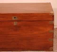 Large Marine Chest Campaign Chest In Camphor Wood From The 19th Century - 2616862