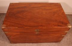 Large Marine Chest Campaign Chest In Camphor Wood From The 19th Century - 2616865