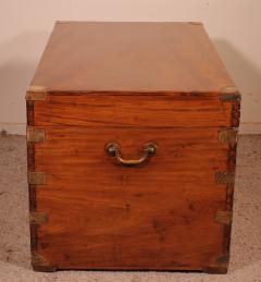 Large Marine Chest Campaign Chest In Camphor Wood From The 19th Century - 2616866